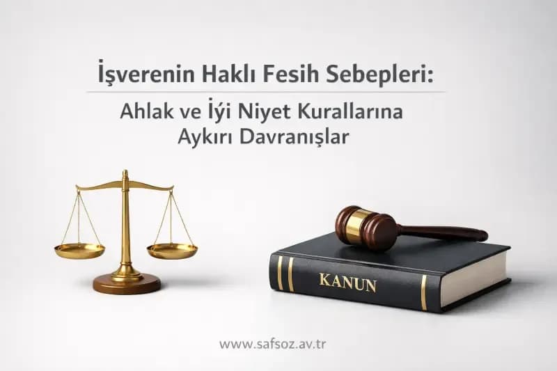 İşverenin Haklı Fesih Sebeplerinde Ahlak ve İyi Niyet Kurallarına Uymayan Durumlar
