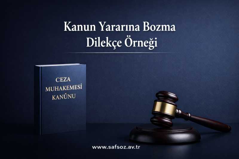 Kanun yararına bozma dilekçe örneği