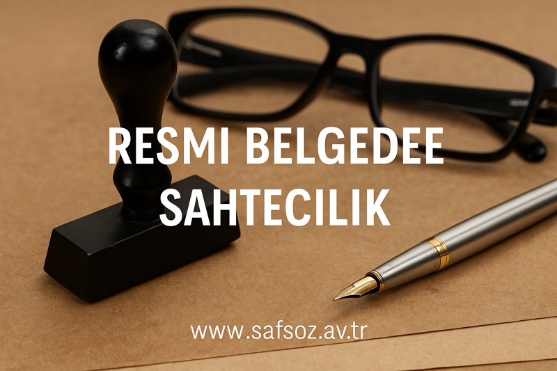 Tck M. 204 Resmi Belgede Sahtecilik Suçu Ve Davası 1 Resmi Belgede Sahtecilik Suçu