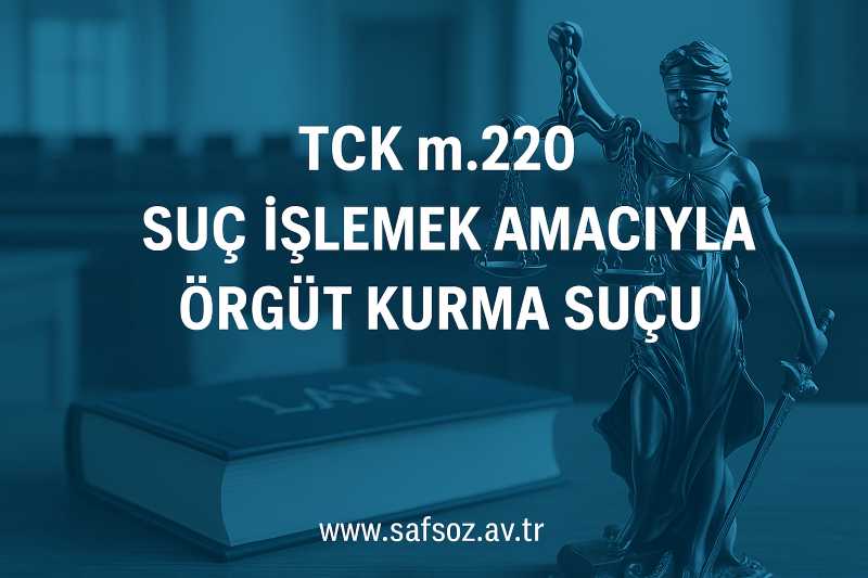 TCK m. 220 – Suç İşlemek Amacıyla Örgüt Kurma Suçu